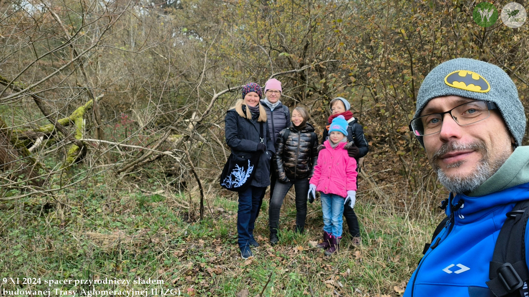 spacer Trasa Aglomeracyjna II Fundacja Wild and Safe Żywa Edukacja Sebastian Pilichowski Miejski Druid 9.11.2024
