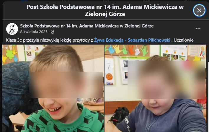 Żywa Edukacja Sebastian Pilichowski Miejski Druid - lekcja z owadami w Szkole Podstawowej nr 14 w Zielonej Górze