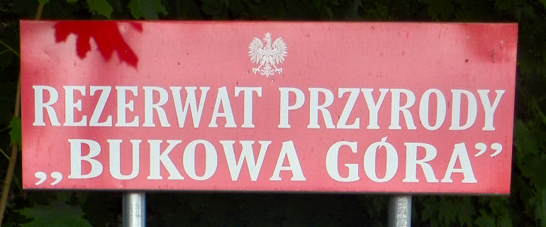 rezerwat bukowa góra województwo lubuskie gmina otyń tablica